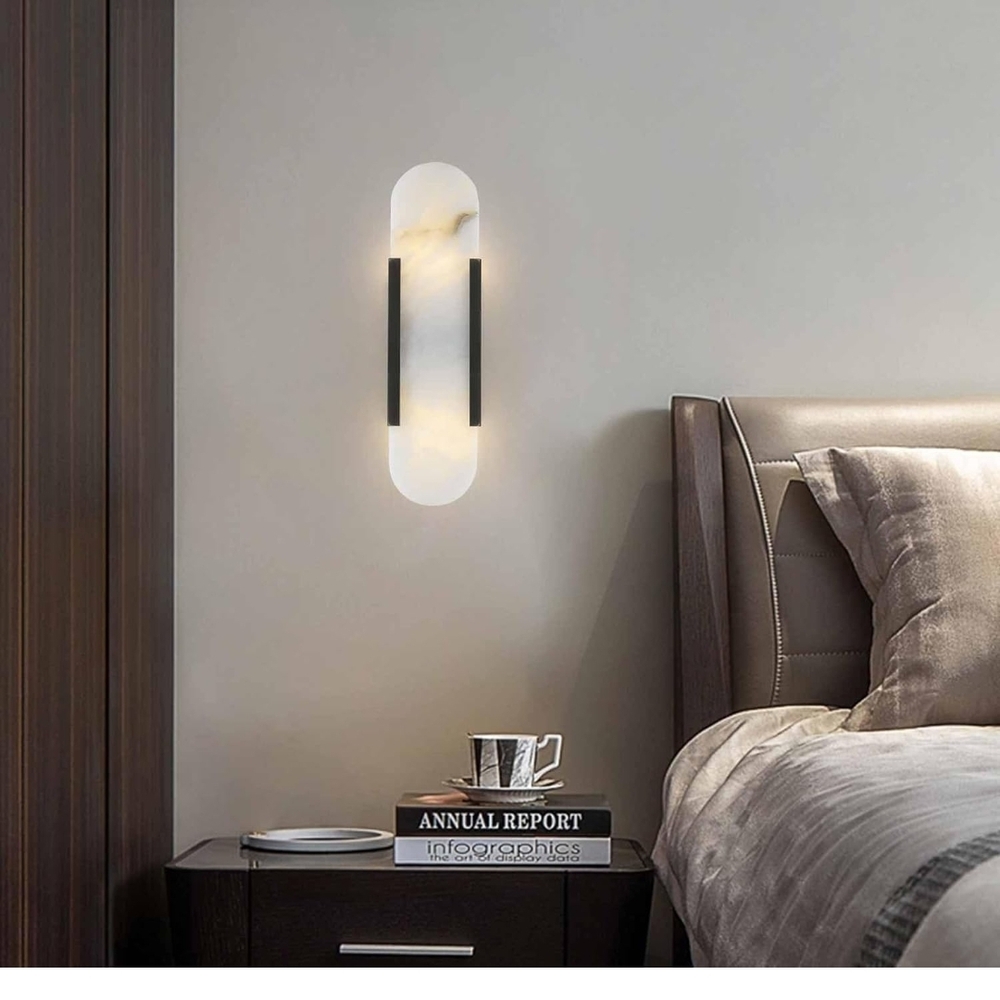 Modern Marble Alabaster Wall Sconce Light Fixture